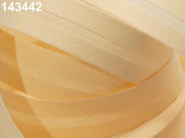 Schrägband Baumwolle Breite 20 mm gefalzt - Vanilla Cust